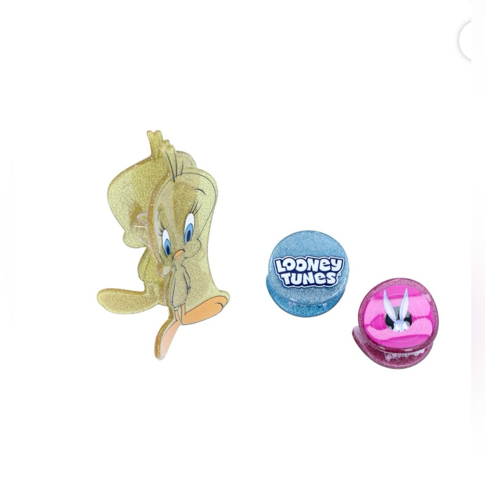 🔴 3/$12 Looney Tunes Tweety and Bugs Bunny Hair Claw 3-Piece Set!
